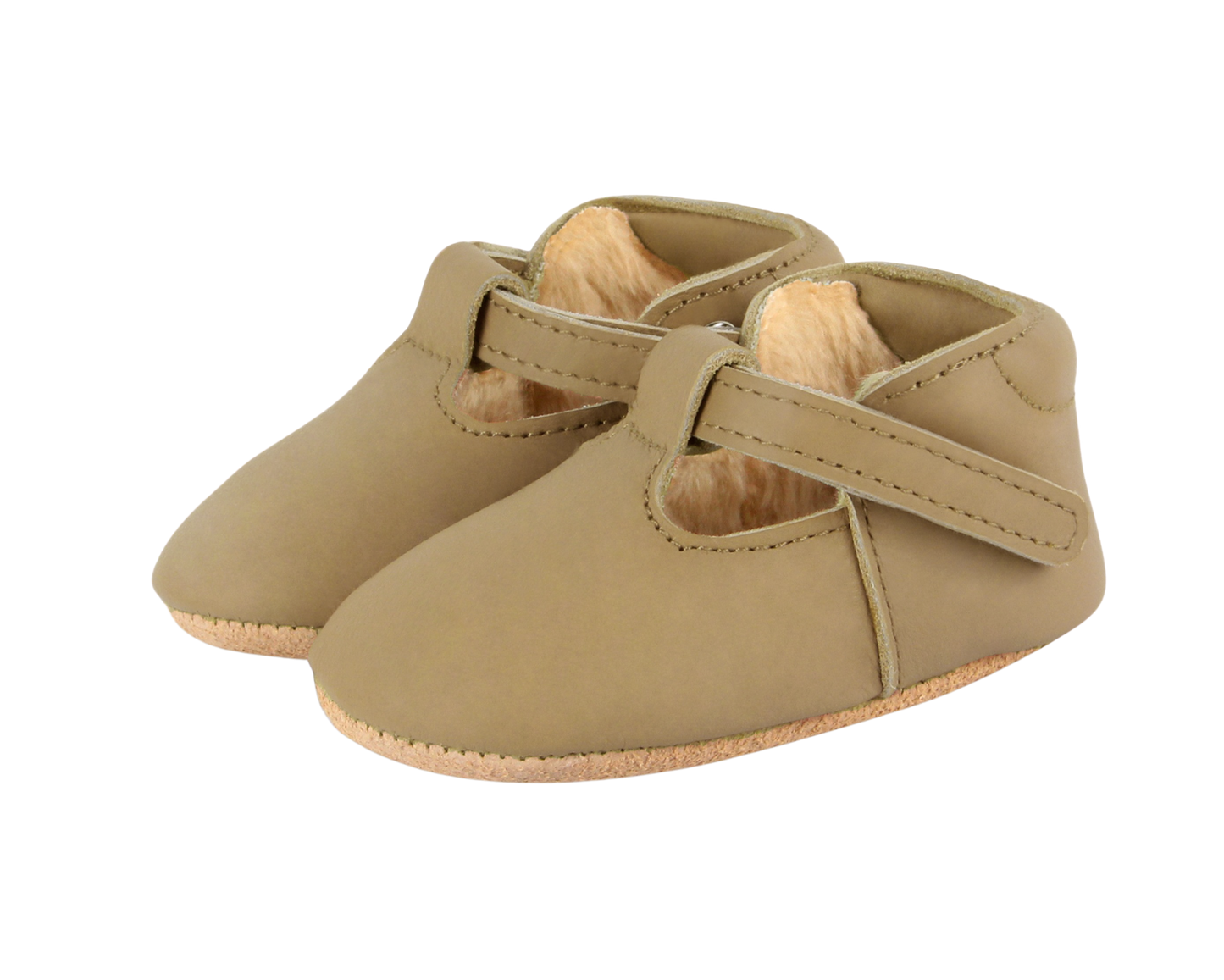 Donsje Babyschuhe Elia Lining Taupe Nubuck