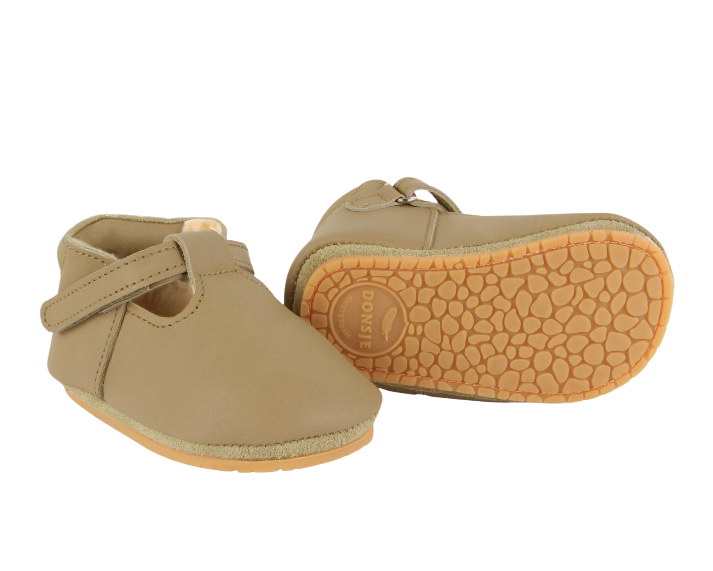 Donsje Babyschuhe Elia Lining Taupe Nubuck