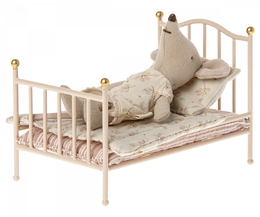 Maileg Vintage Bett, Maus - Rose