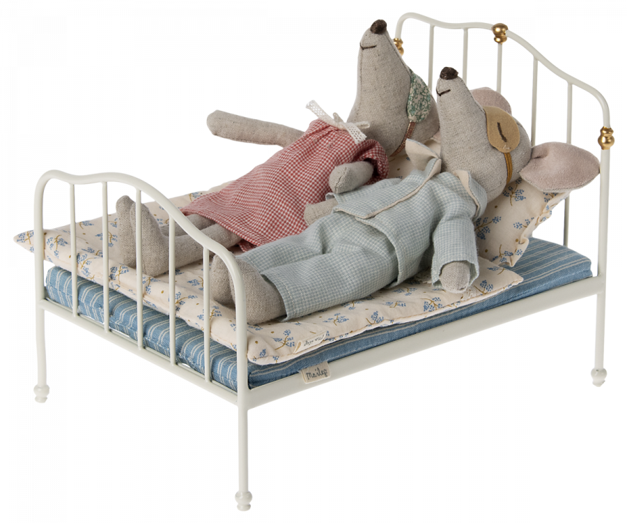 Maileg Vintage Bett, Maus - Off White