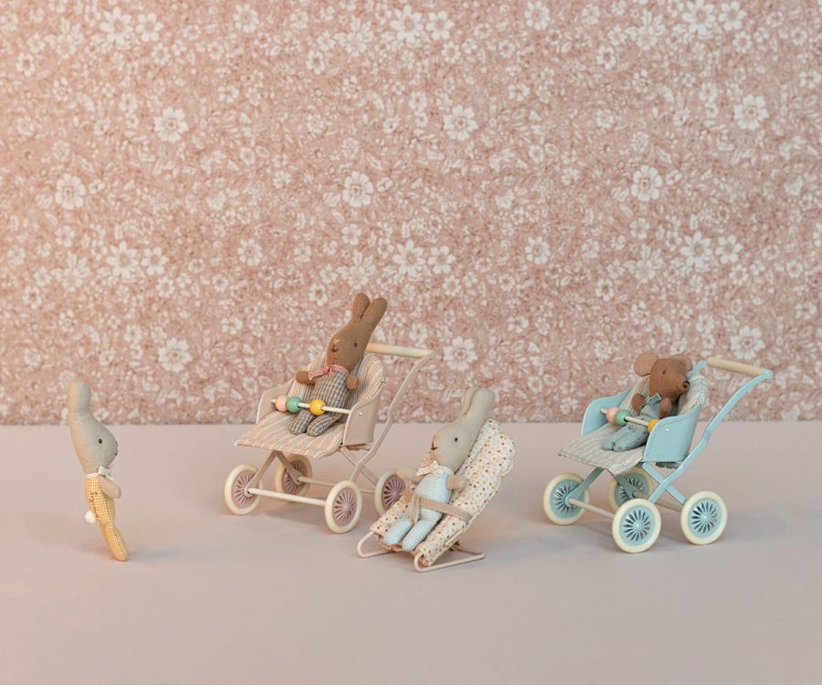 Maileg Kinderwagen, Babymäuse - Rose