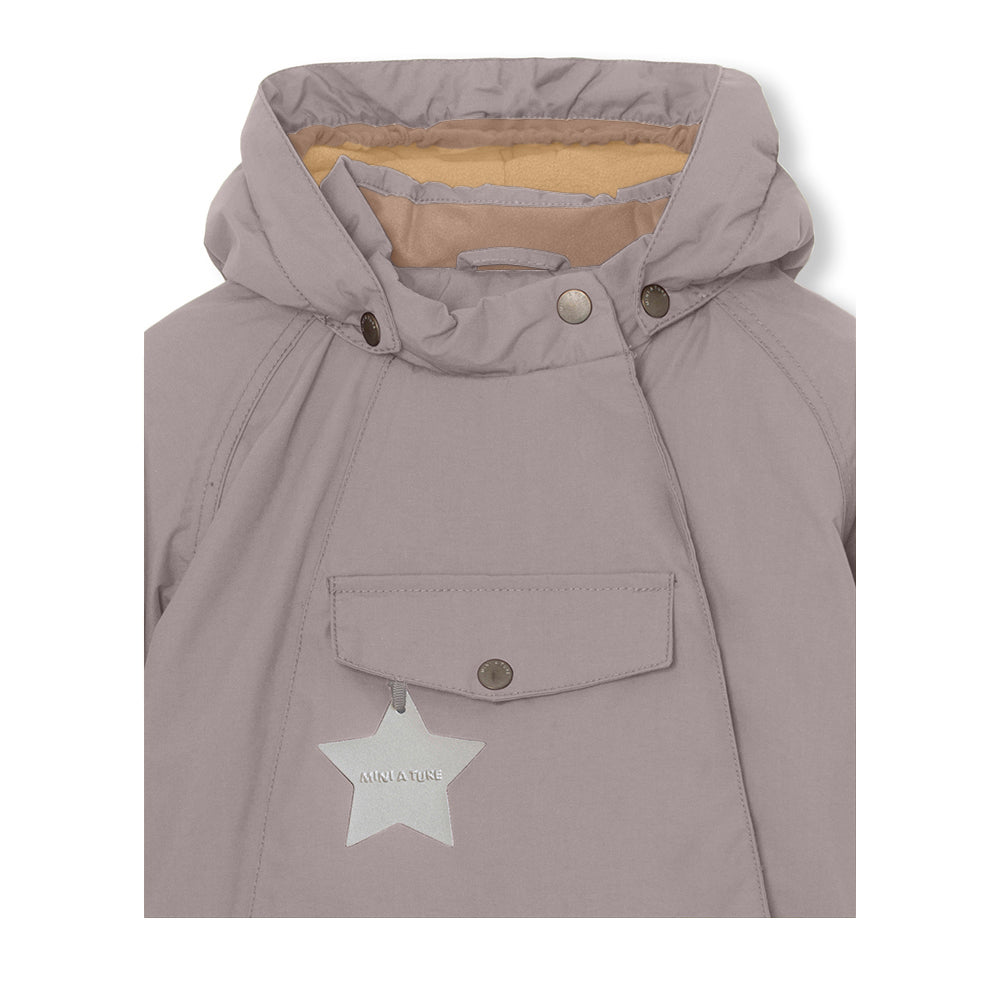 Miniature Wang Fleece gefütterte Winterjacke Zinc Purple