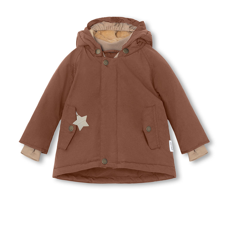 Miniature Matwally Fleecegefütterte Winterjacke Rootbeer Brown