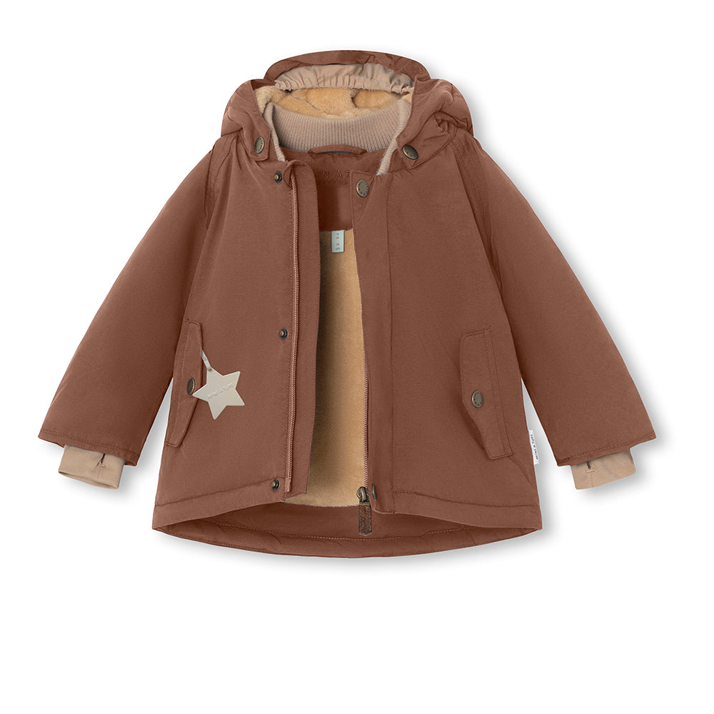 Miniature Matwally Fleecegefütterte Winterjacke Rootbeer Brown