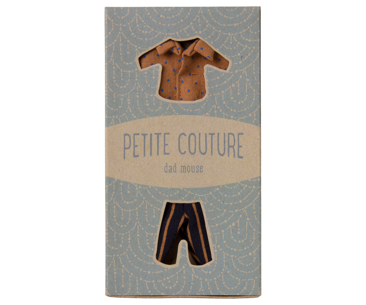 Maileg Hemd und gestreifte Hose, Papa Maus