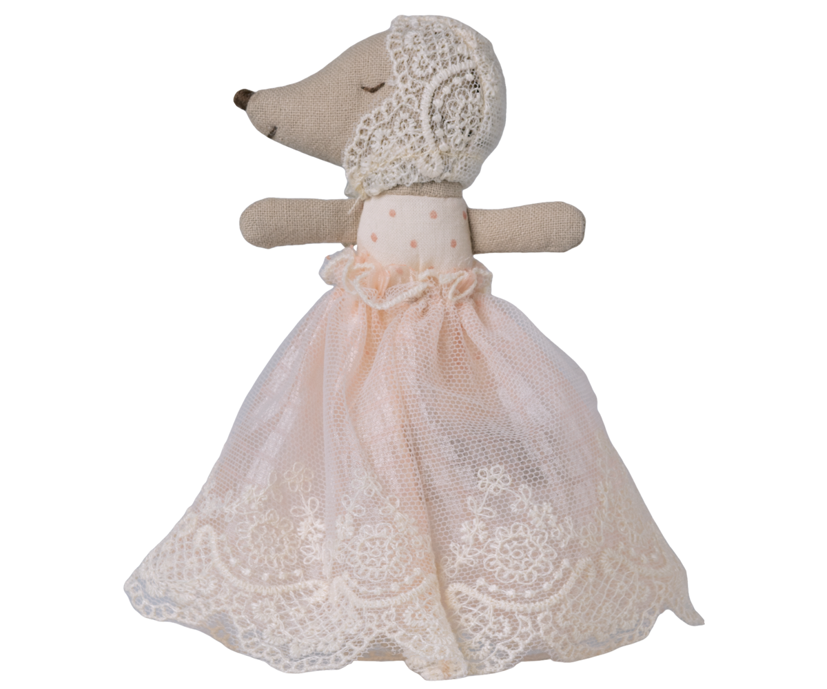 Maileg Baby Maus im Kleid - Powder