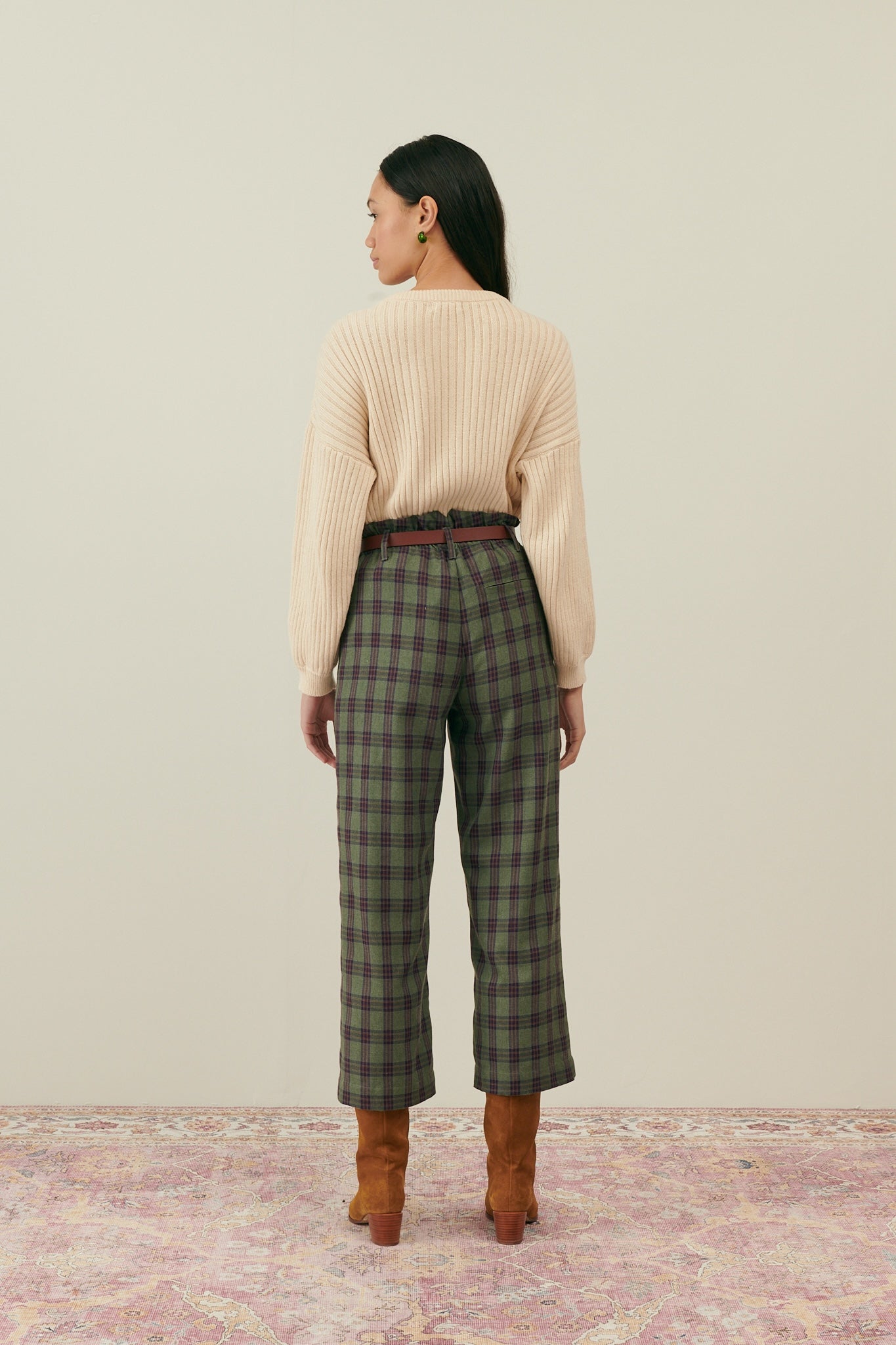 Louise Misha Hose Abuela Green Tartan