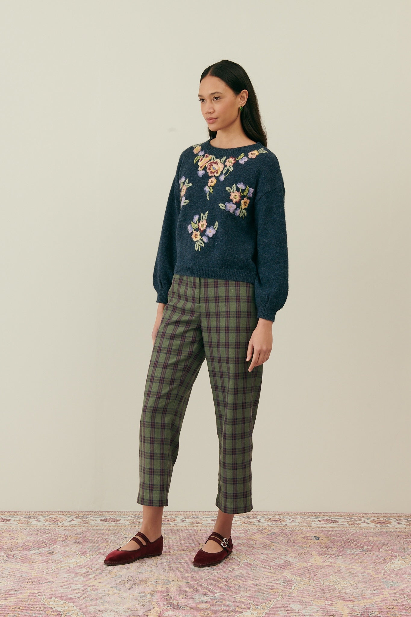 Louise Misha Hose Abuela Green Tartan