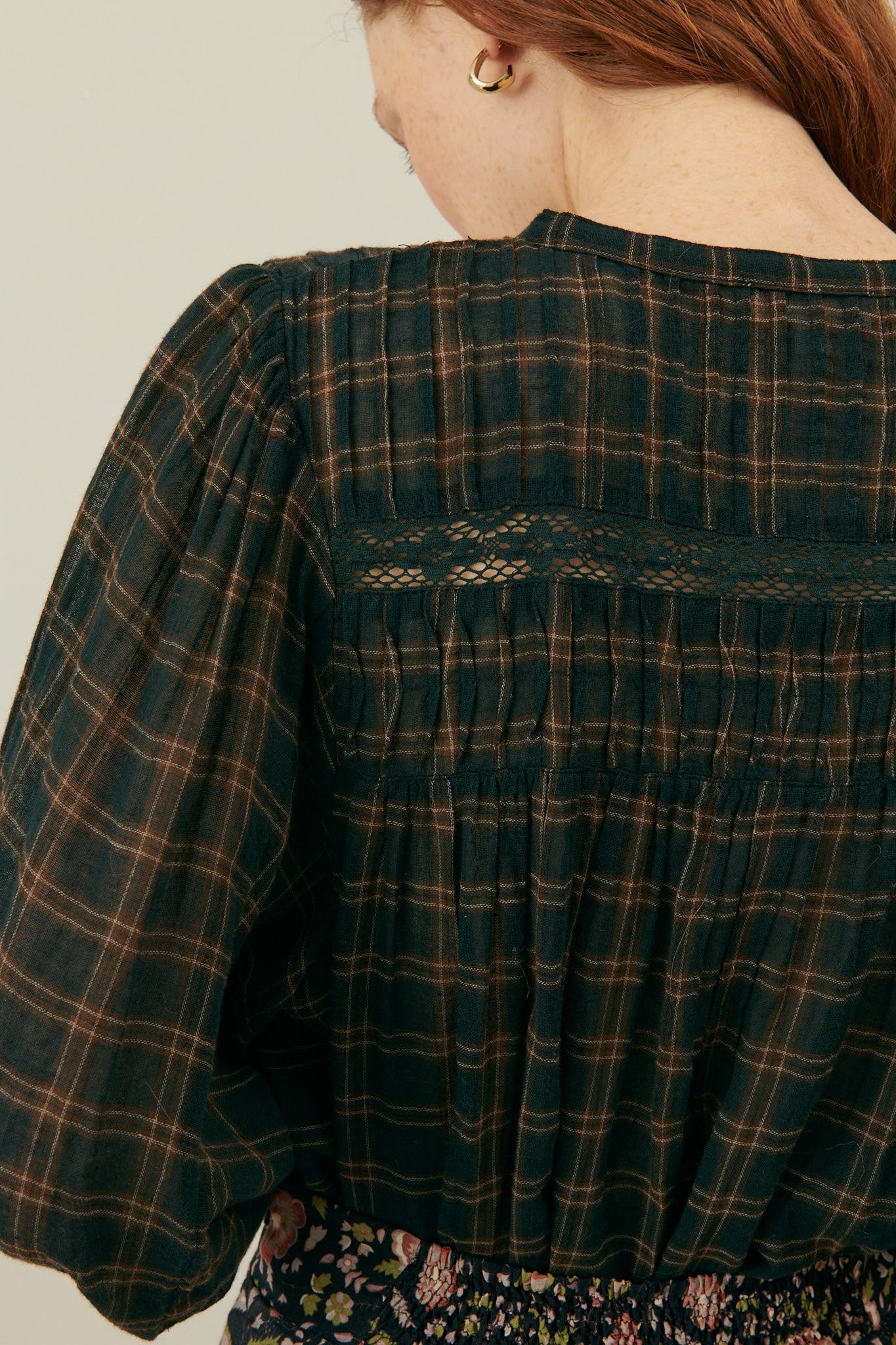 Louise Misha Bluse Jally Charcoal Checks