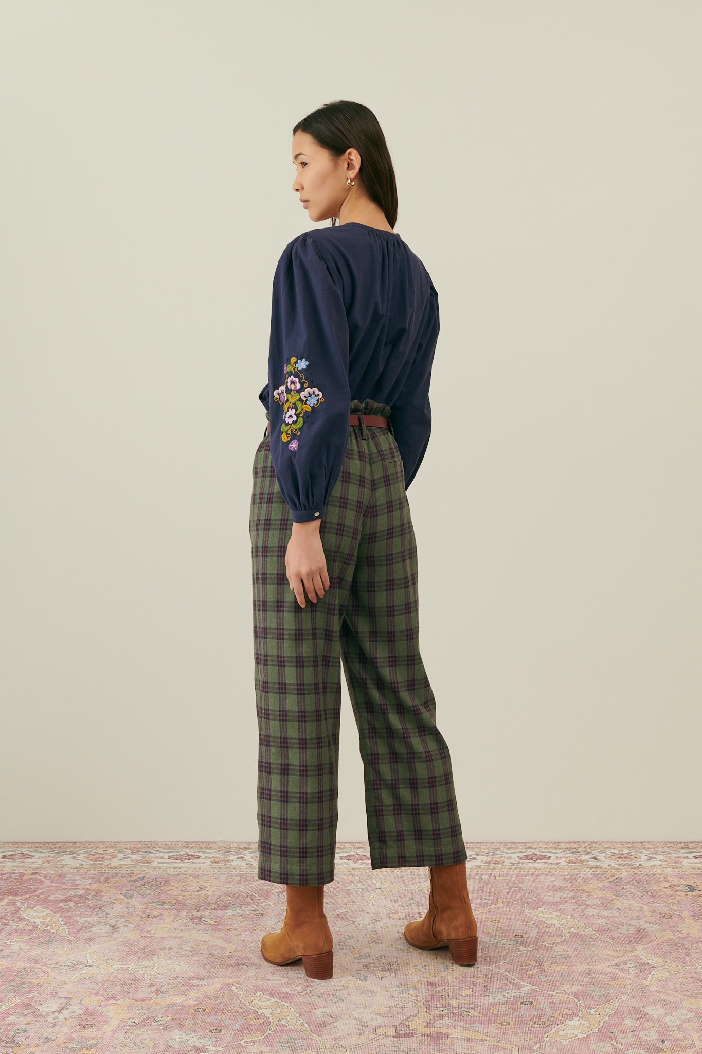Louise Misha Hose Abuela Green Tartan