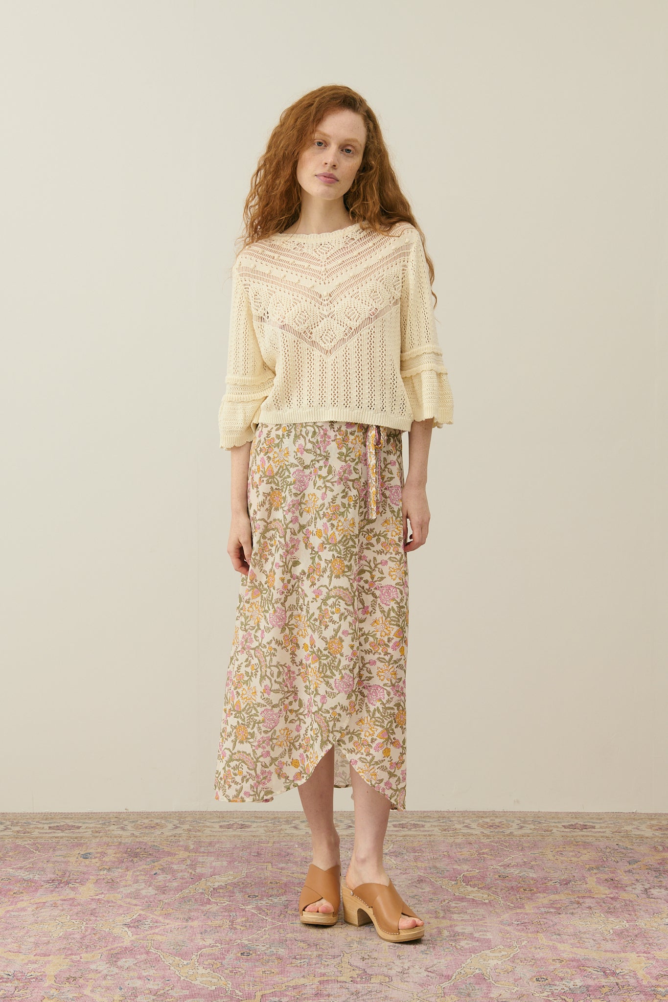 Louise Misha Jupe Lucía Cream Mimosa Spring