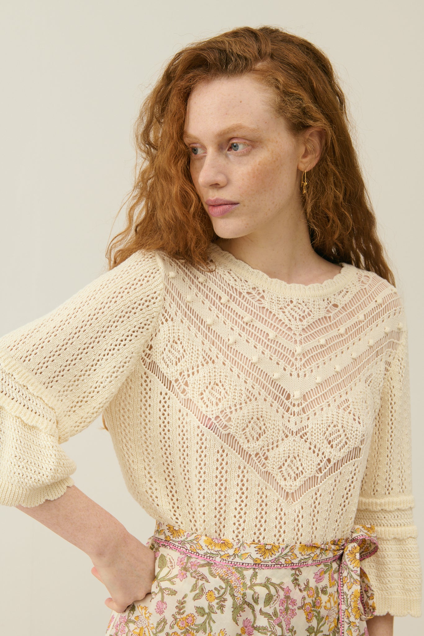 Louise Misha Jupe Lucía Cream Mimosa Spring