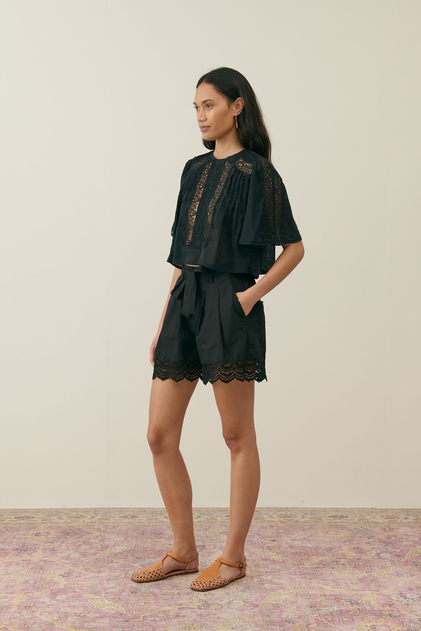 Louise Misha Shorts Maelys Black