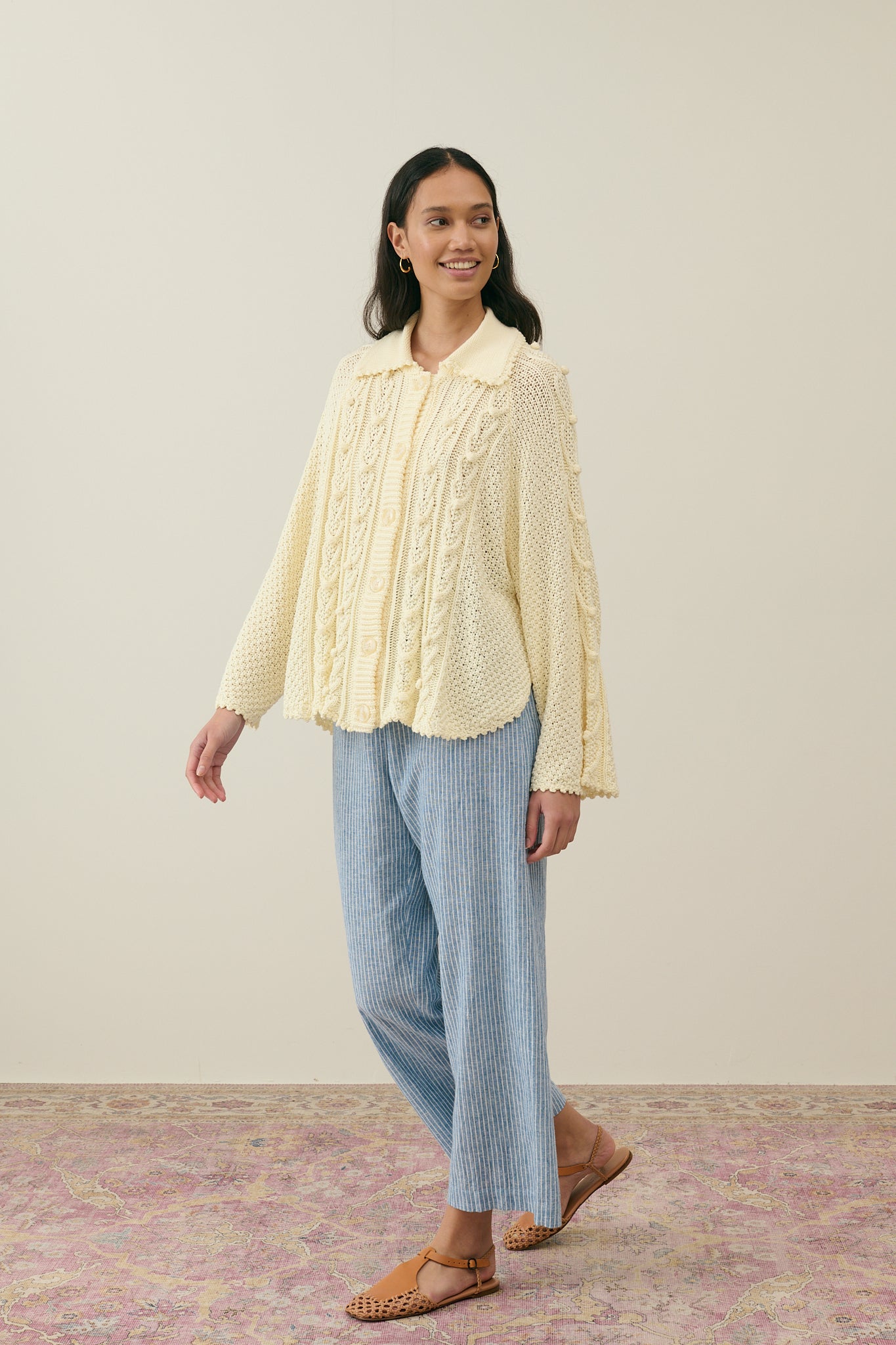 Louise Misha Hose Abuela Blue Onda Stripes