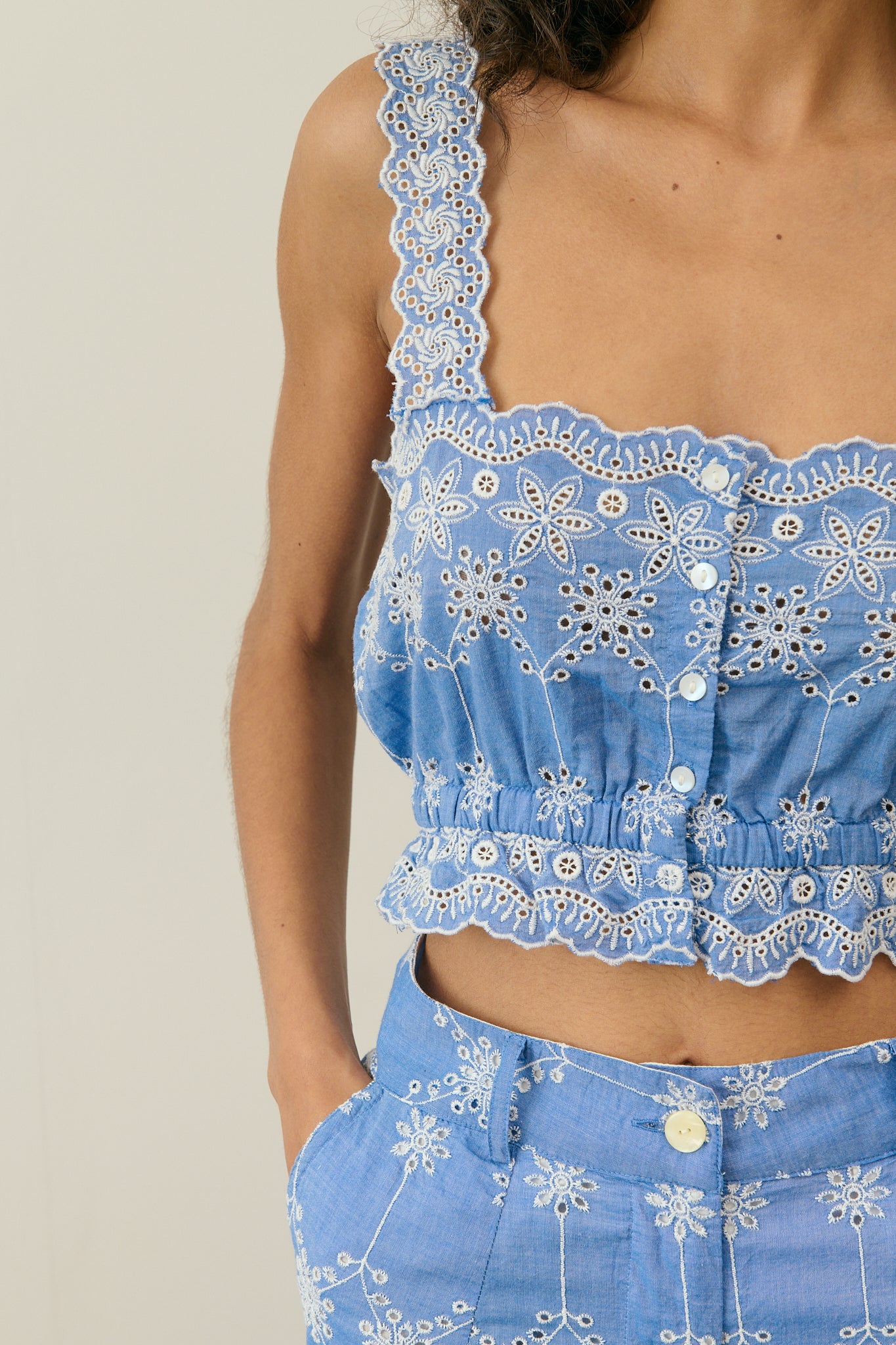Louise Misha Top Kivima Stone Blue