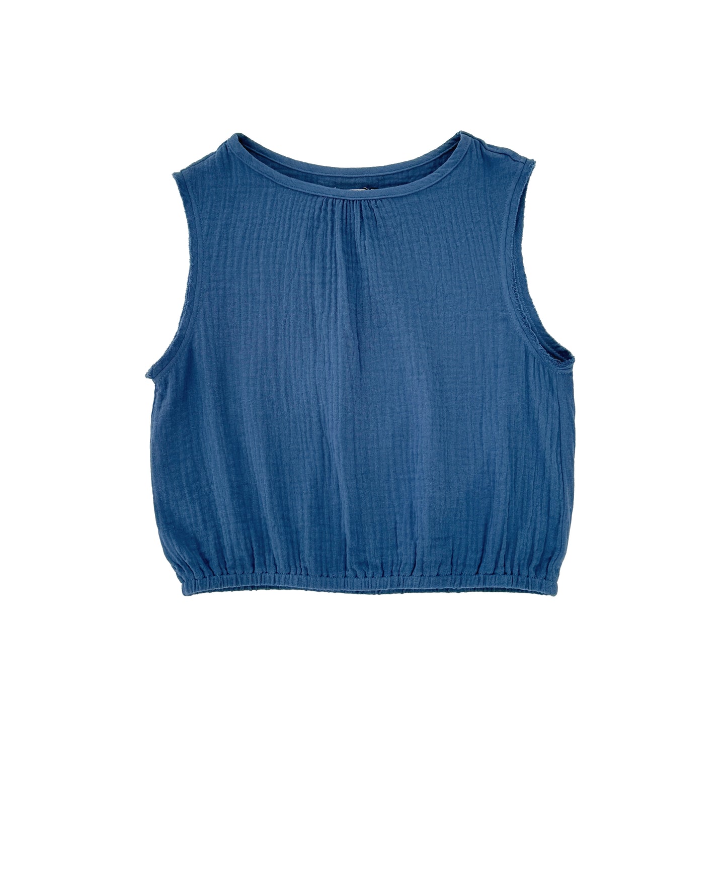 Long Live The Queen Cotton Top Denim Blue
