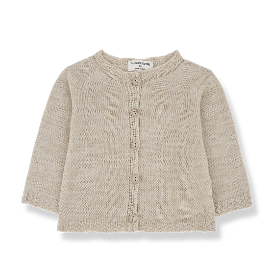 1+ in the Family Cardigan Musha Beige