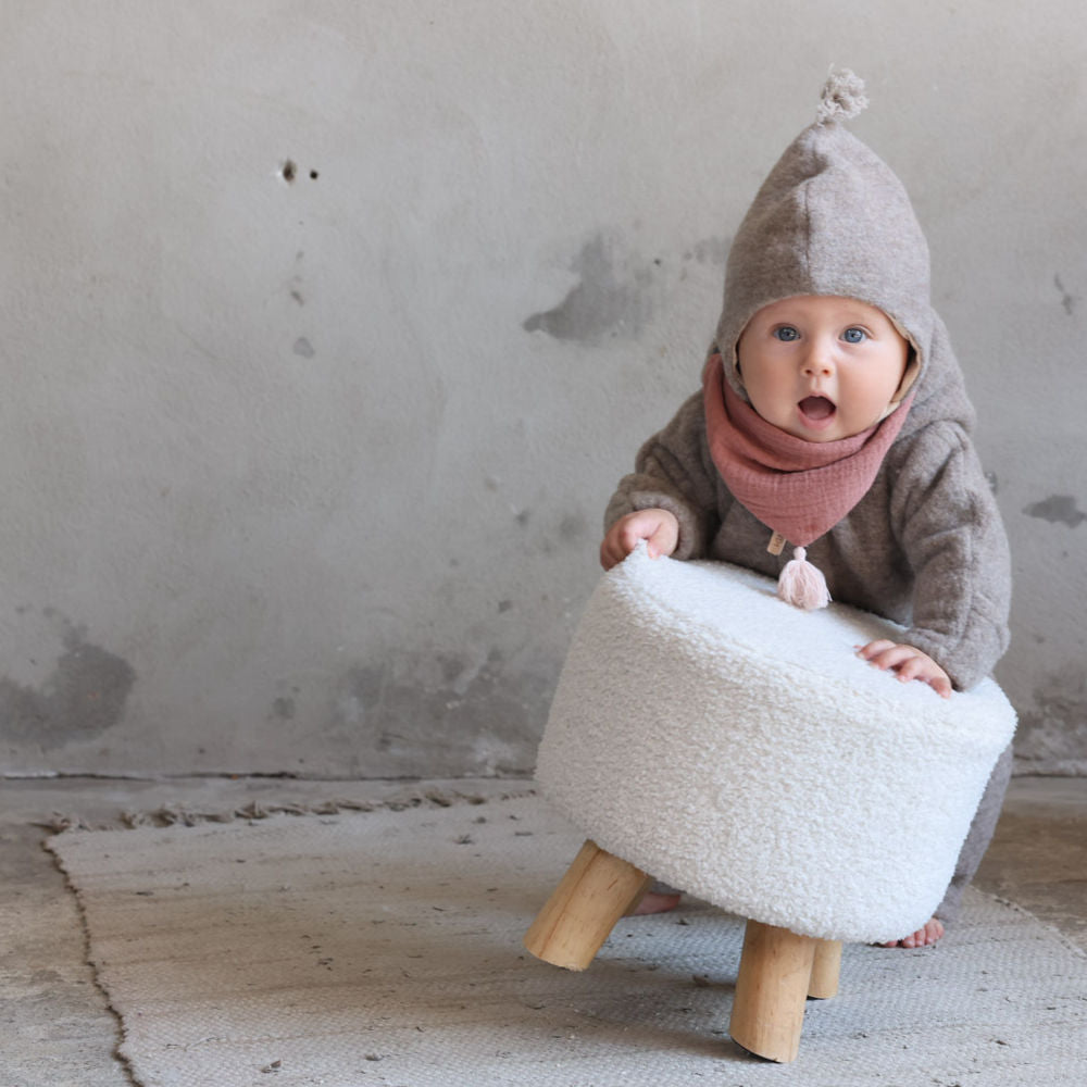 Kitzheimat Dreieckstuch Musselin Dusty Rose/Light Rose S