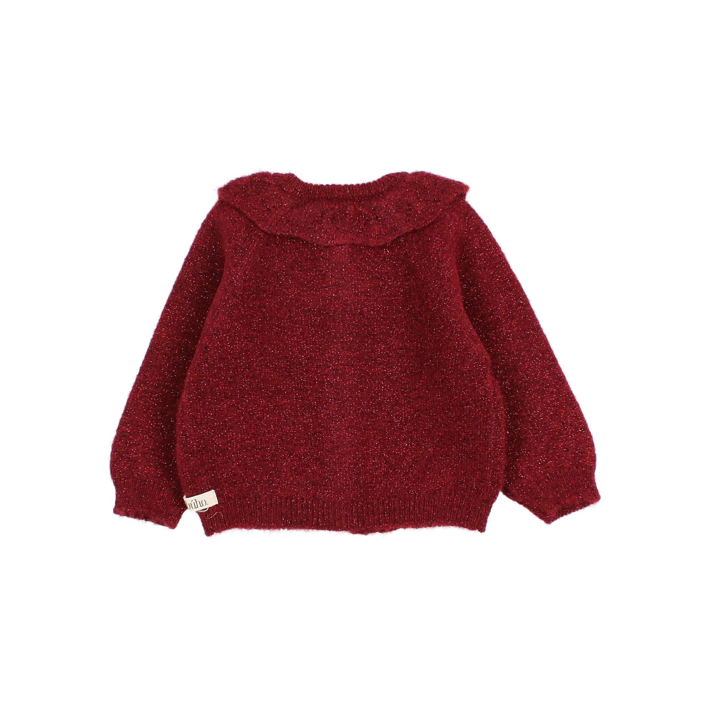 Búho BCN Lurex Cardigan Burgundy
