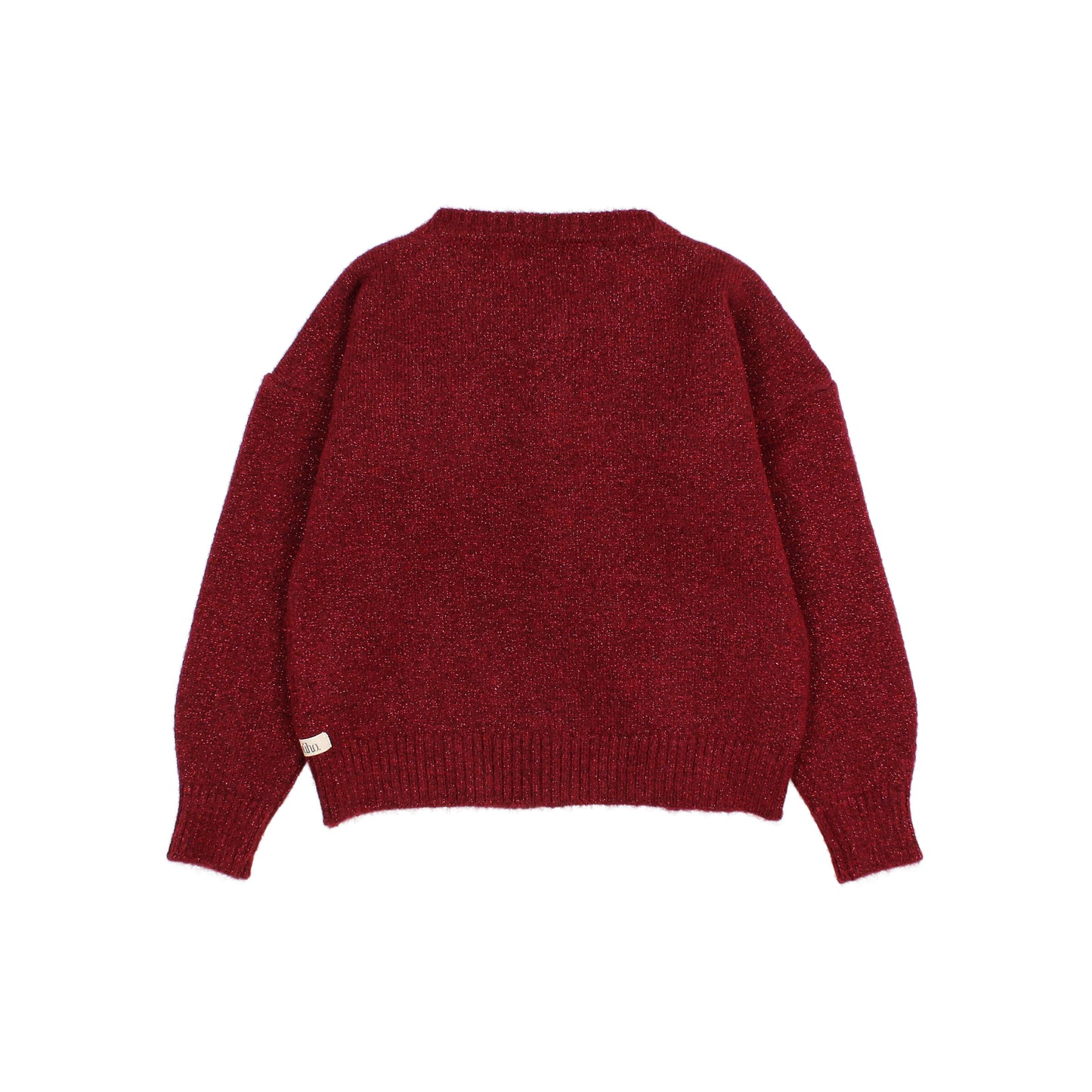 Búho BCN Lurex Cardigan Burgundy