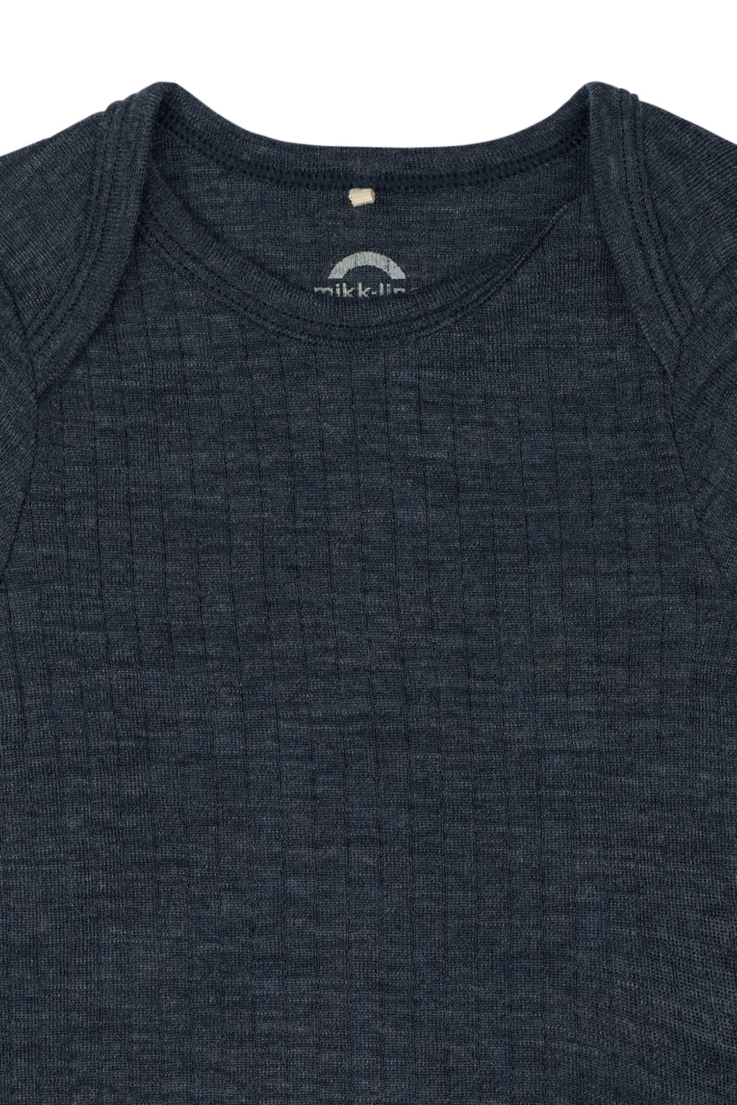 Mikk-Line langarm Body Merinowolle Melange Blue Nights