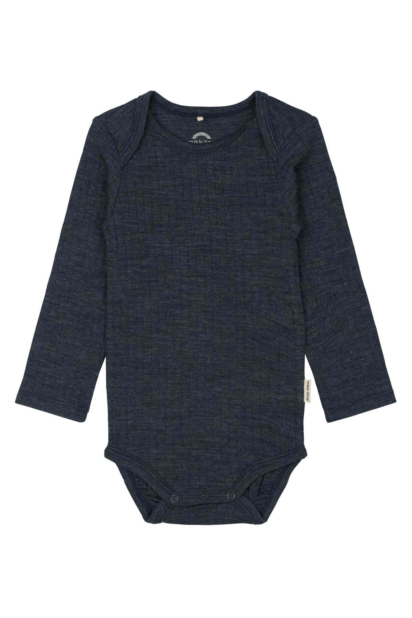 Mikk-Line langarm Body Merinowolle Melange Blue Nights