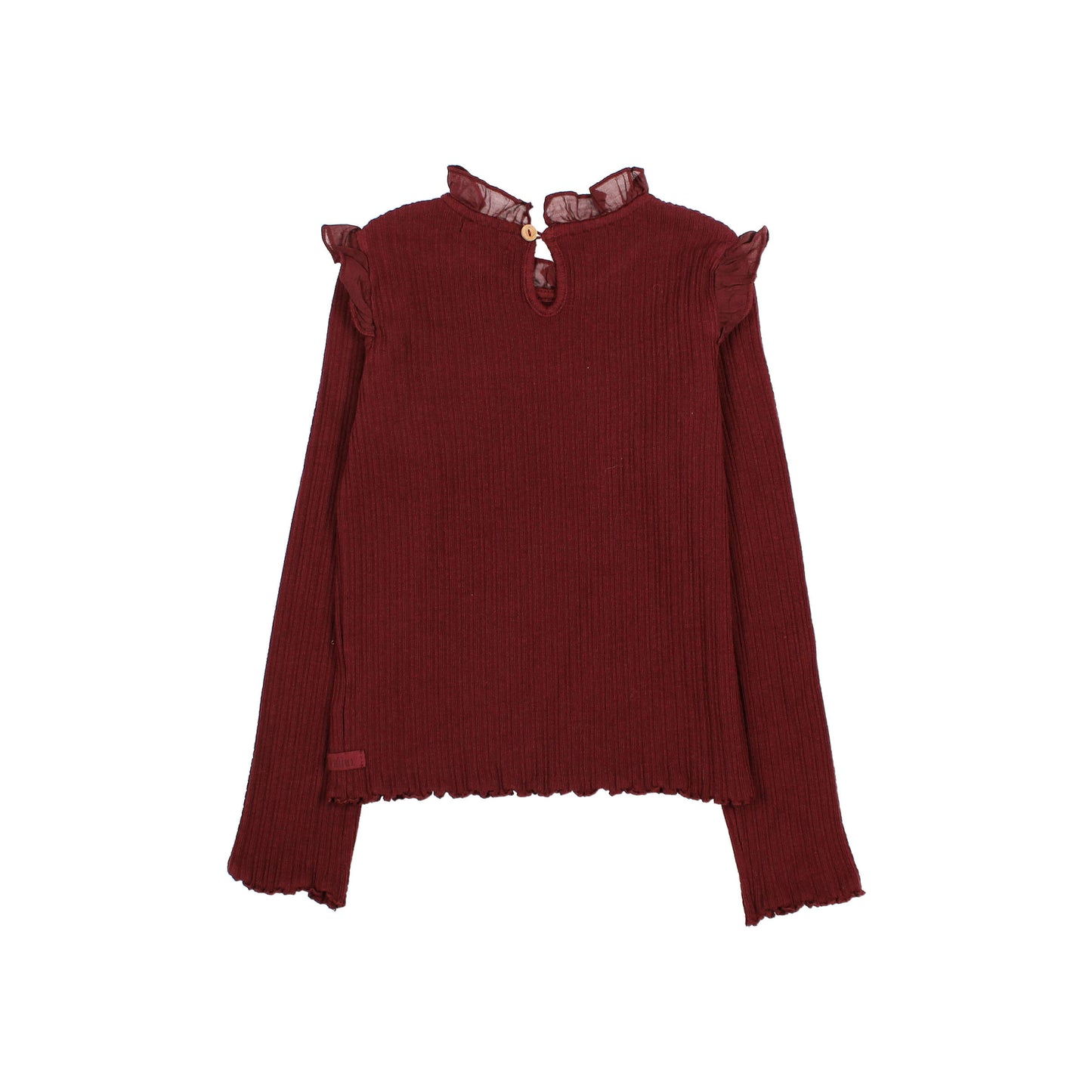 Búho BCN Warm Rib T-Shirt Burgundy
