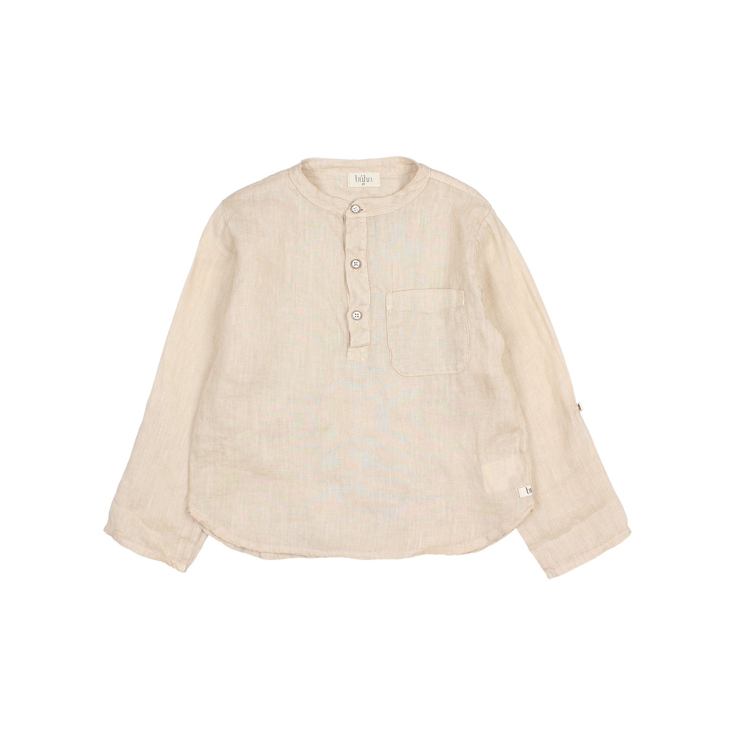 Búho BCN Leinen Kurta Shirt Sand