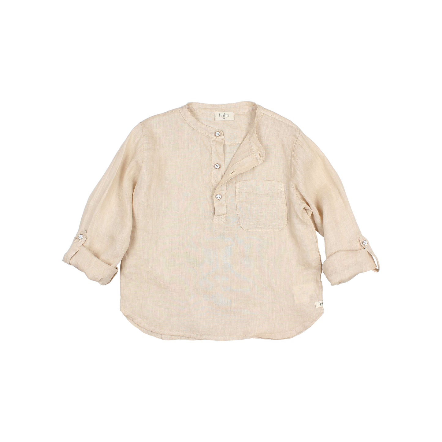 Búho BCN Leinen Kurta Shirt Sand