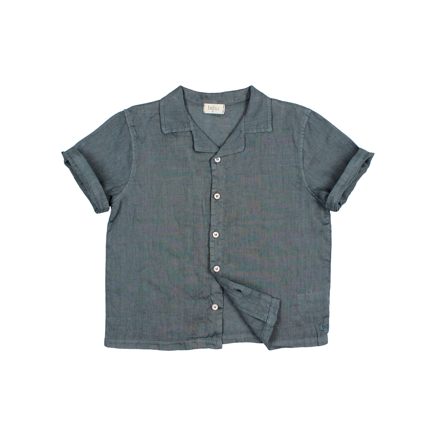 Búho BCN Leinen Hemd Blue Teal