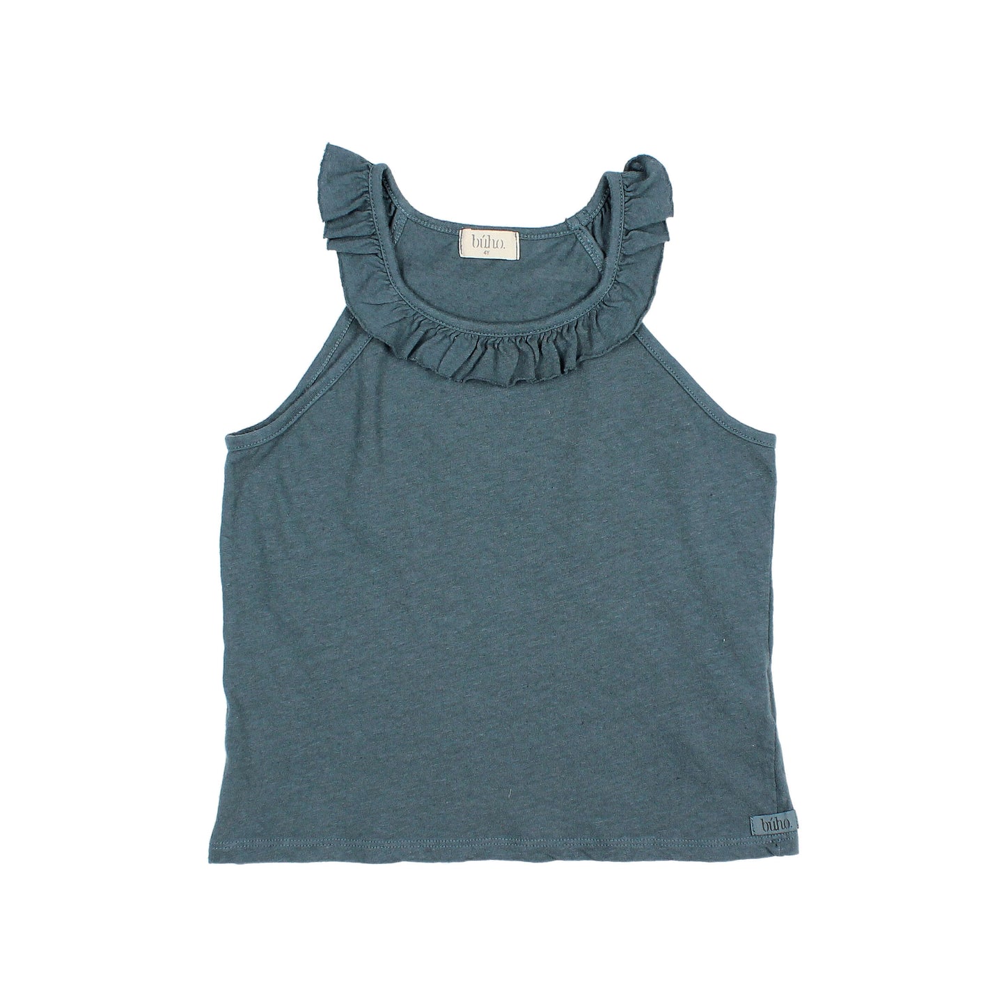 Búho BCN Leinen Top Blue Teal