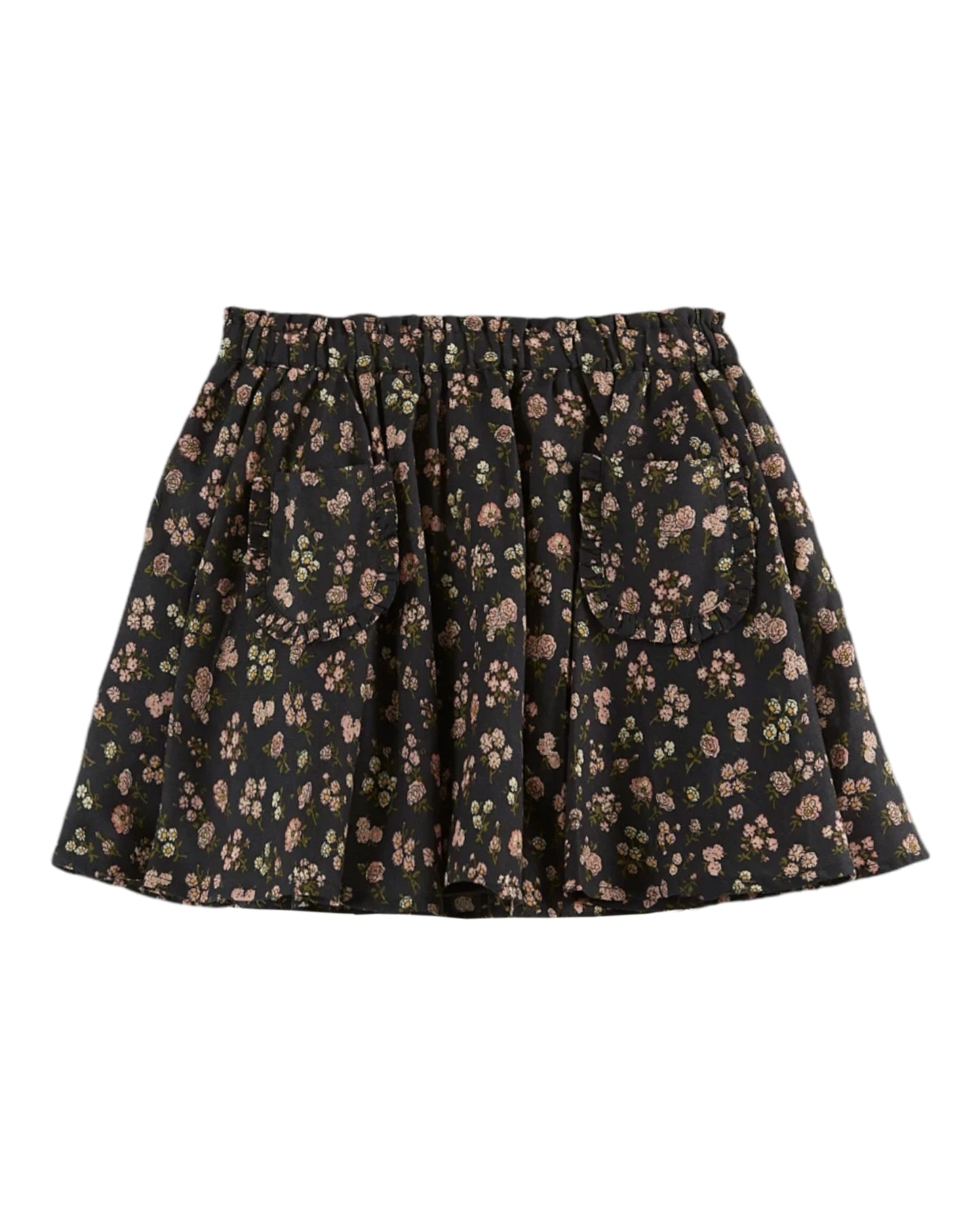 Emile et Ida Floral Jupe Champêtre Noir