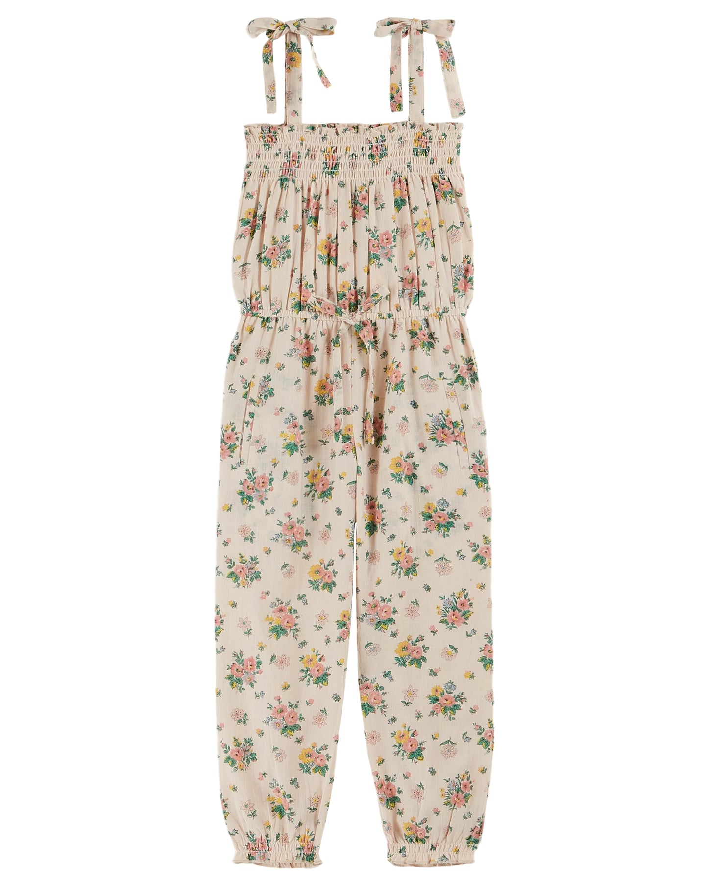 Emile et Ida Smocked Jumpsuit Printemps Rose