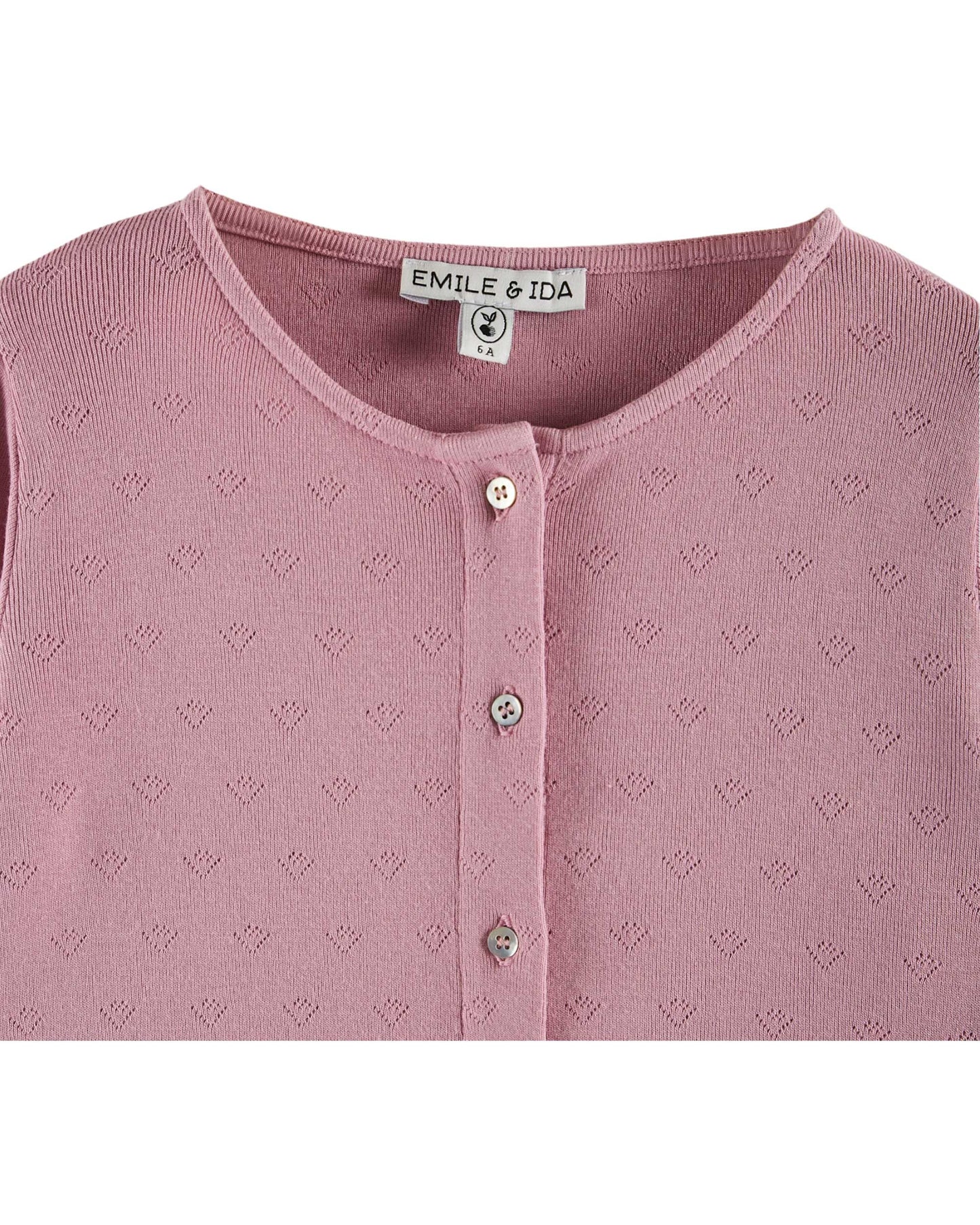 Emile et Ida Openwork Cardigan Lilas