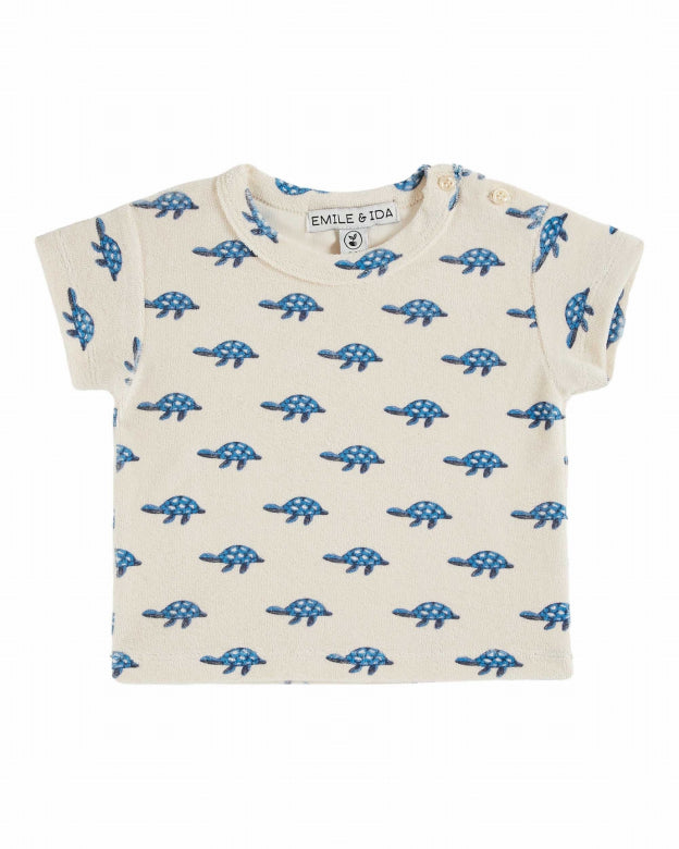 Emile et Ida Tee Shirt Eponge Tortue