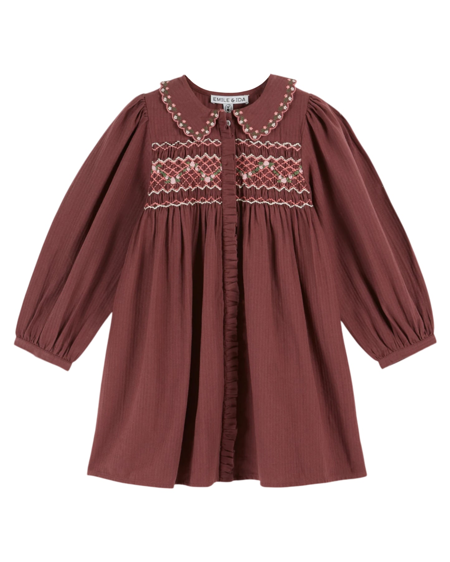 Emile et Ida gesmoktes Kleid Violine