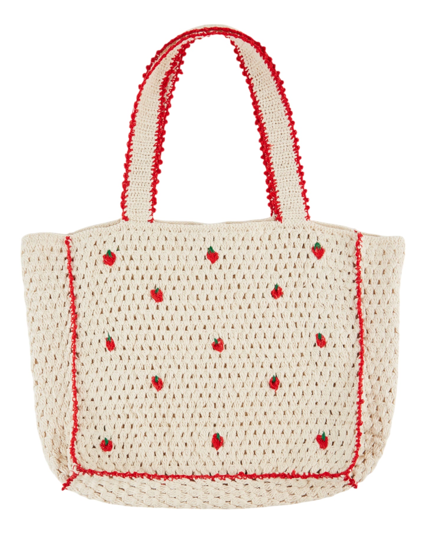 Emile et Ida Häkeltasche mit Blumen Créme