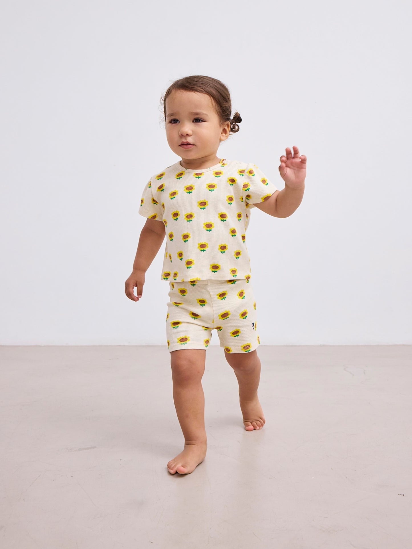 Bobo Choses Sun Flower All Over Ballon Ärmel T-Shirt