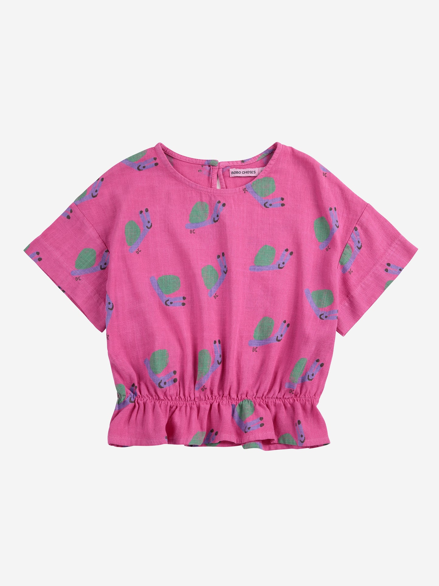 Bobo Choses Funny Snail All Over Woven Bluse