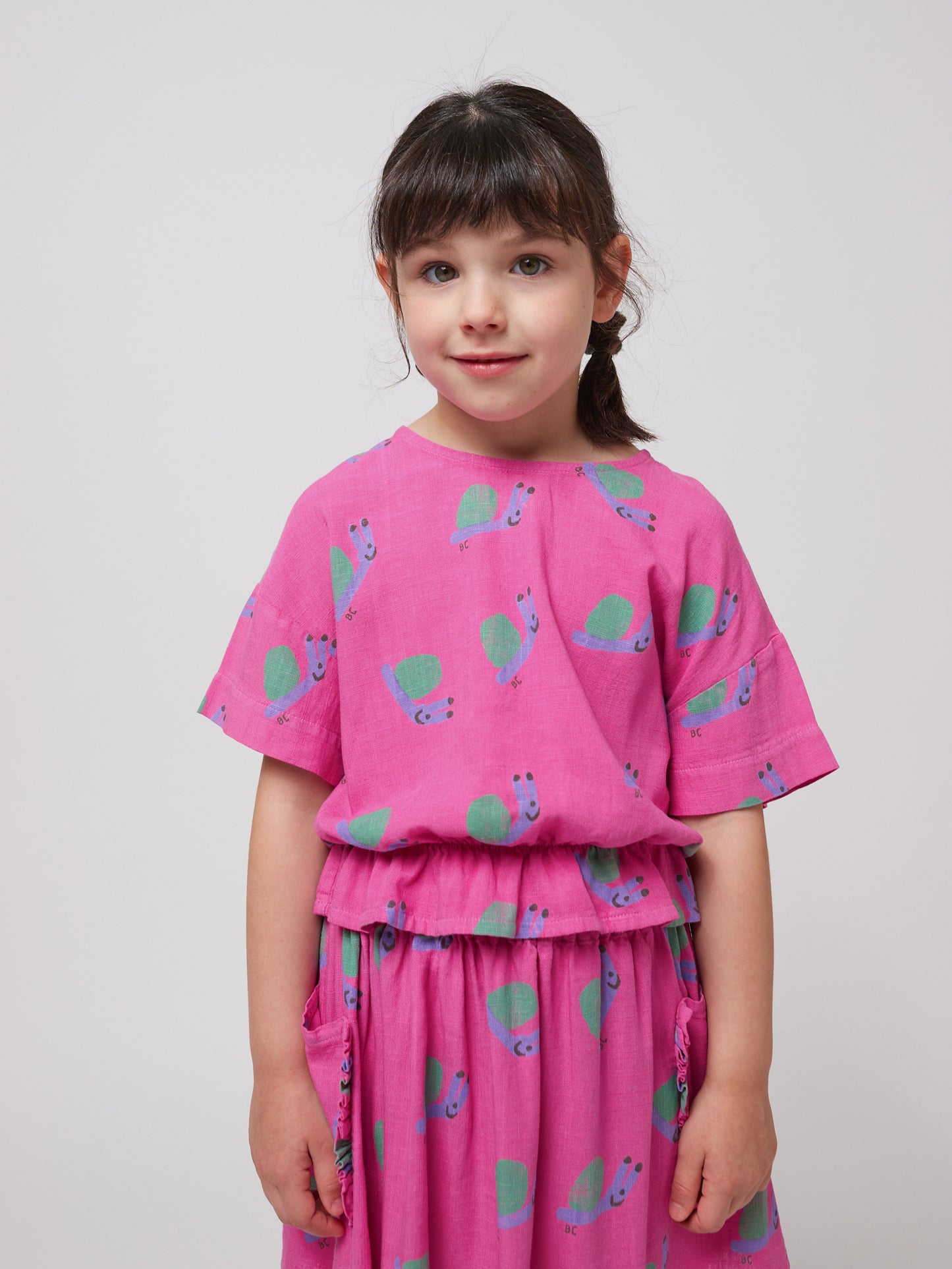 Bobo Choses Funny Snail All Over Woven Bluse