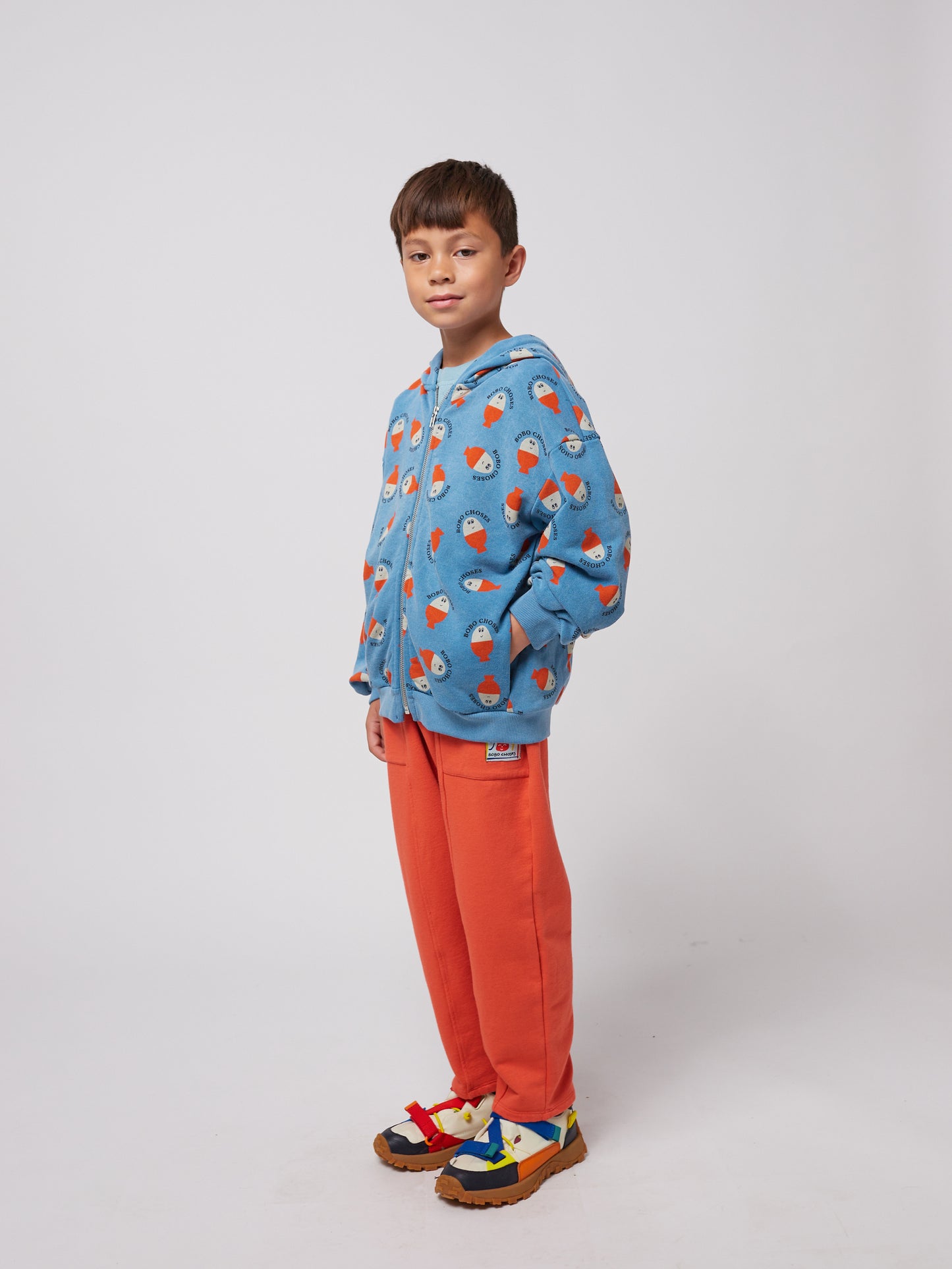 Bobo Choses Morning Egg All Over Zipped Hoodie
