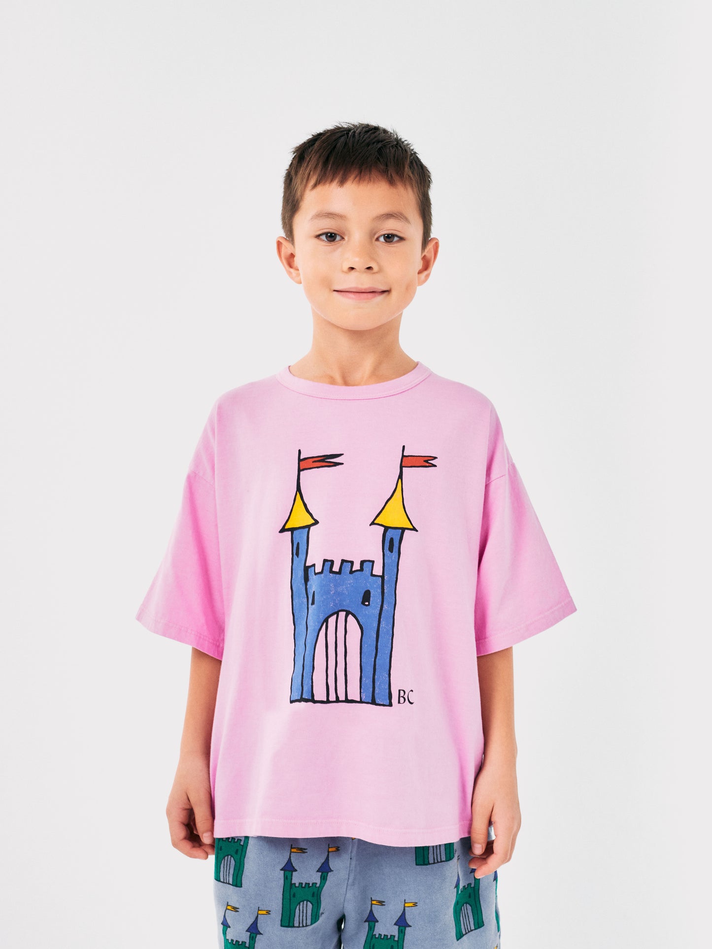Bobo Choses Faraway Castle T-Shirt Pink