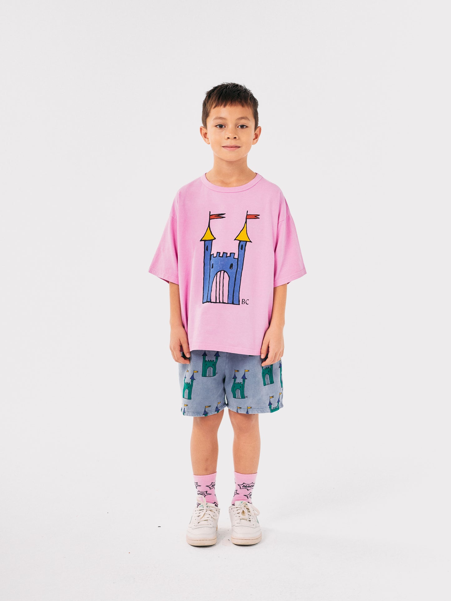 Bobo Choses Faraway Castle T-Shirt Pink