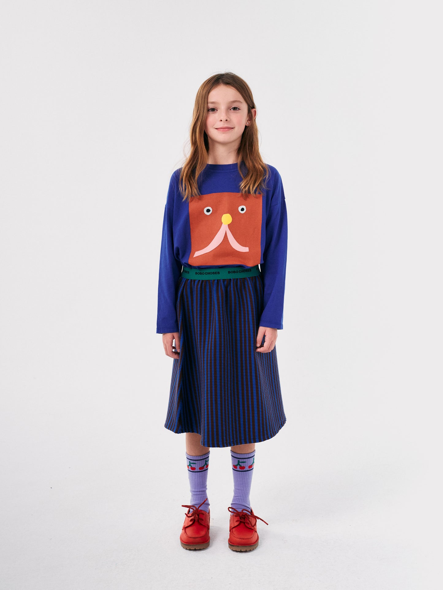 Bobo Choses Stripes Ribbed Jupe Dark Brown