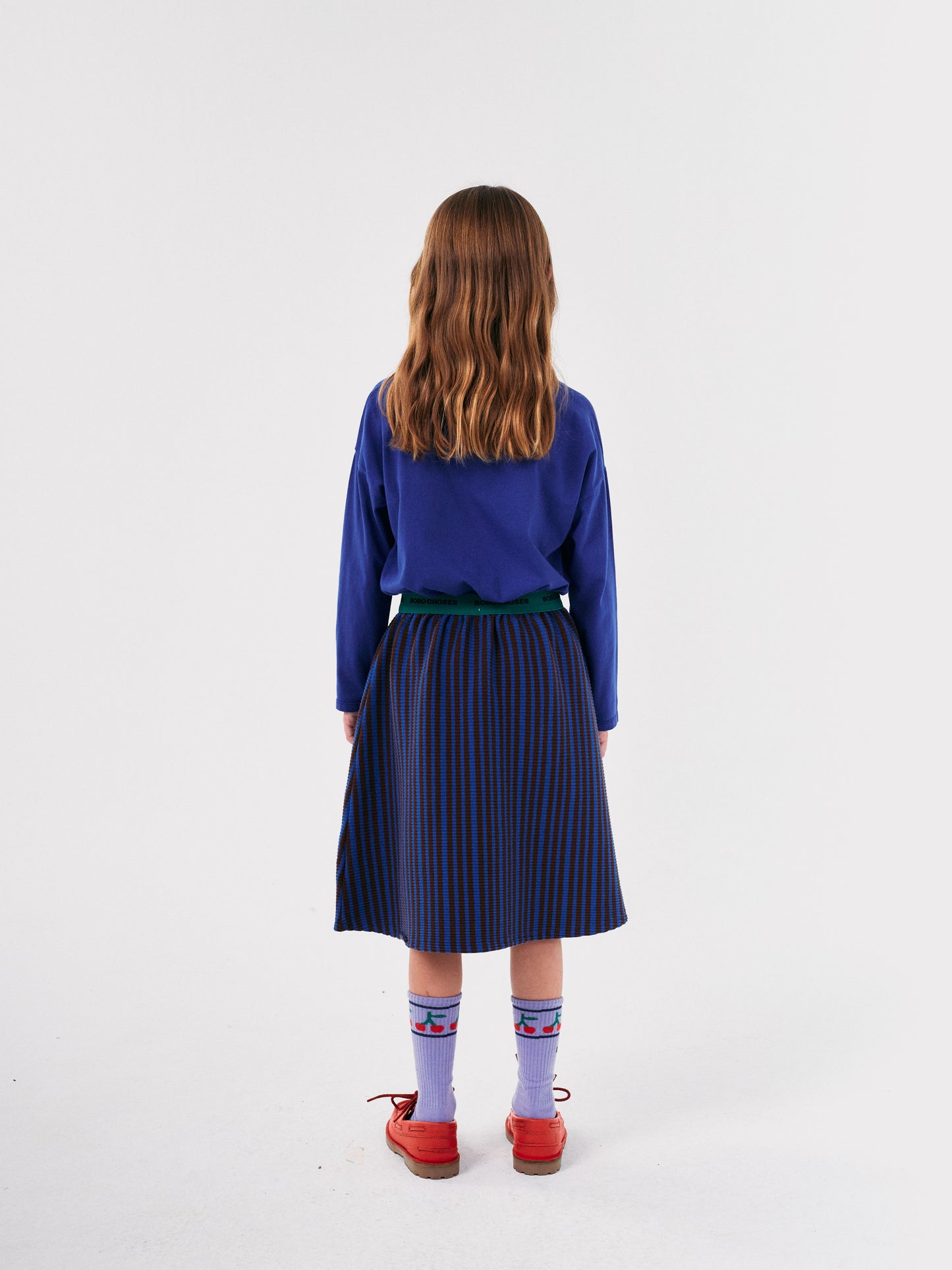 Bobo Choses Stripes Ribbed Jupe Dark Brown