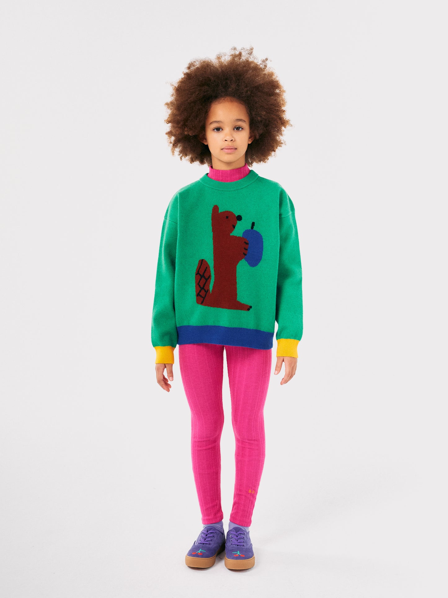 Bobo Choses Ribbed Leggings Fuchsia