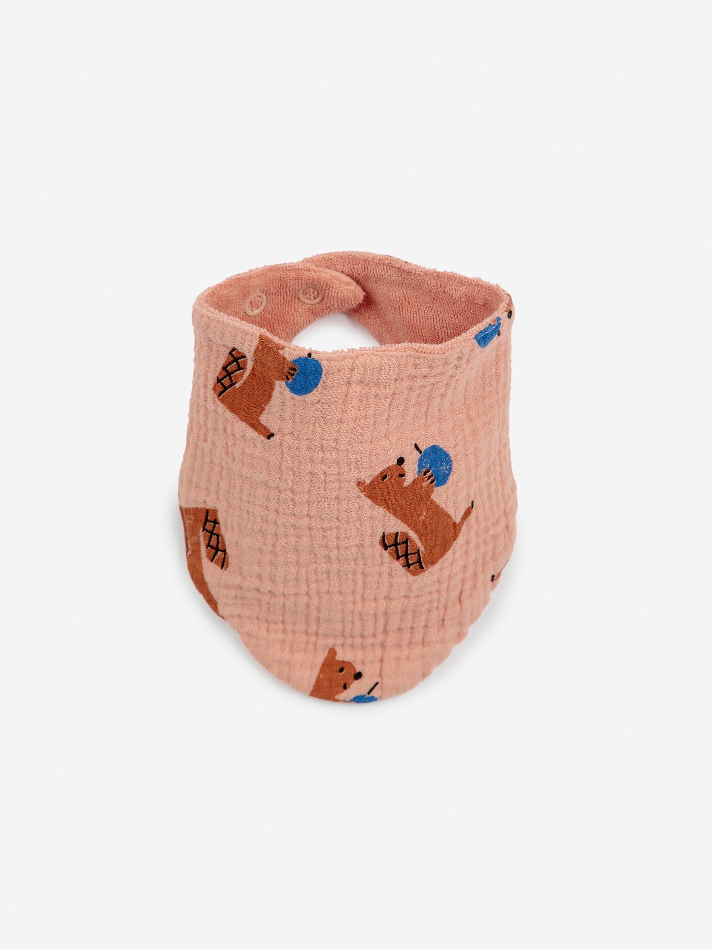 Bobo Choses Hungry Squirrel Musselin- und Lätzchen-Set Light Brown