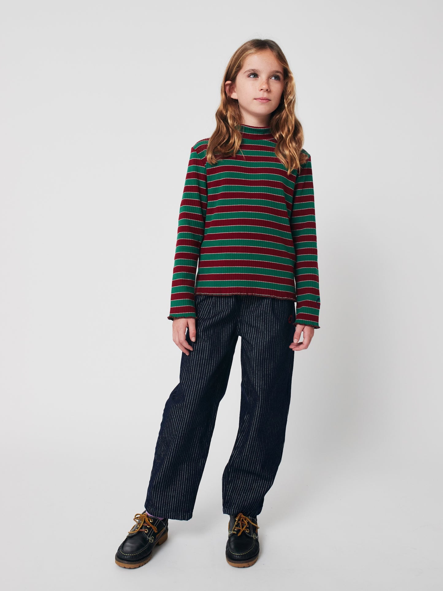 Bobo Choses Multicolor Stripes Rollkragen T-Shirt