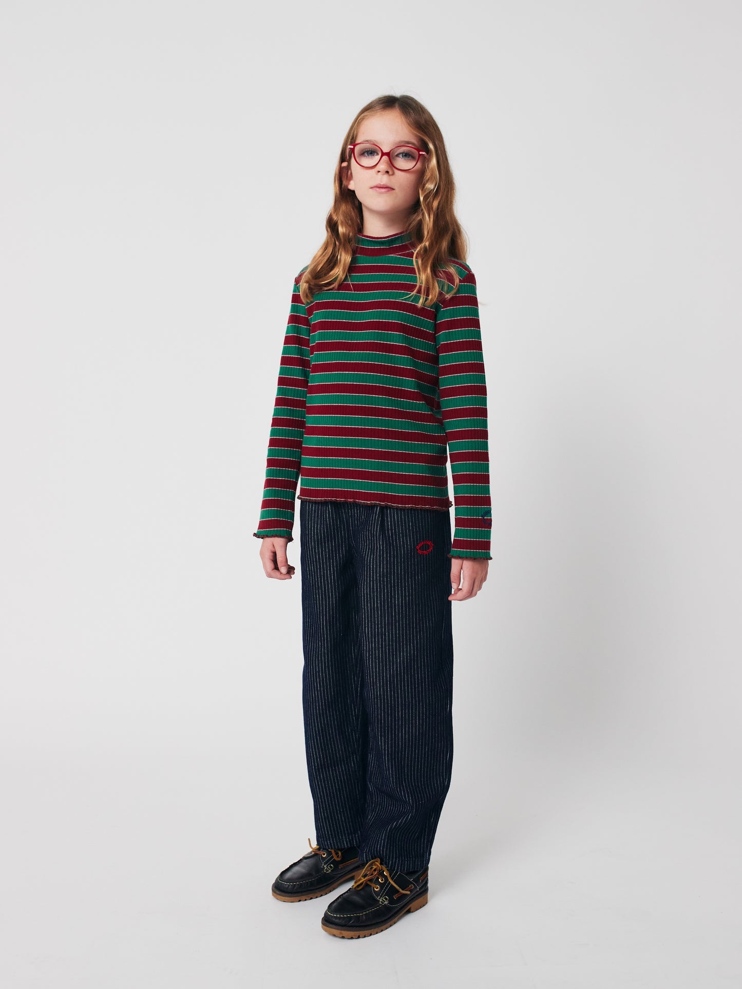 Bobo Choses Multicolor Stripes Rollkragen T-Shirt