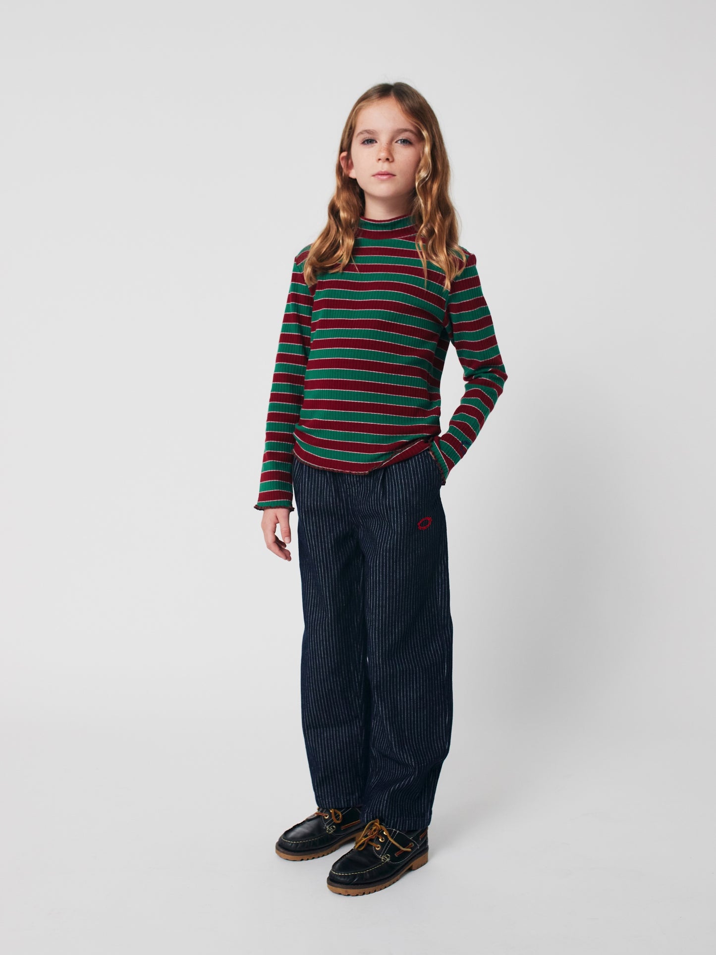 Bobo Choses Multicolor Stripes Rollkragen T-Shirt